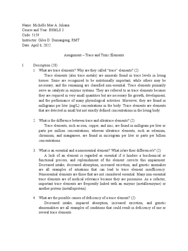 Trace and Toxic Elements PDF Spectroscopy Mercury (Element)
