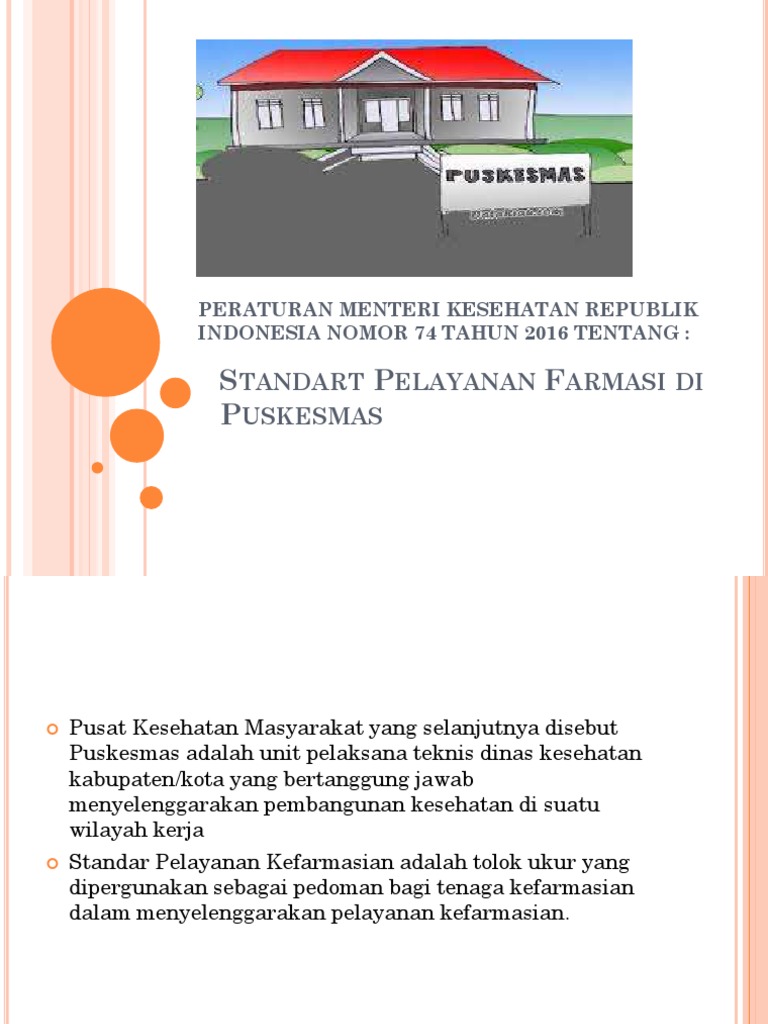 Standar Pelayanan Farmasi Di Puskesmas 1 Pdf