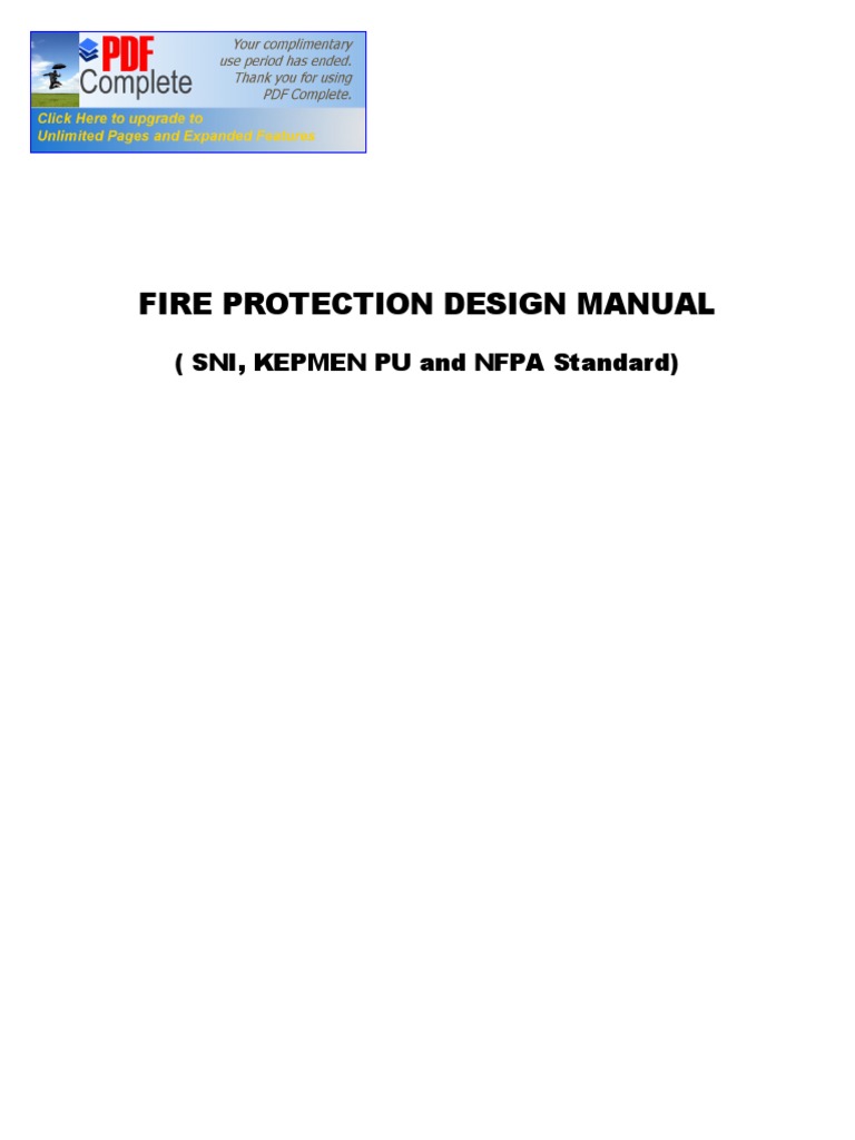 Fire Protection Design Manual Overview | PDF | Fires | Combustion