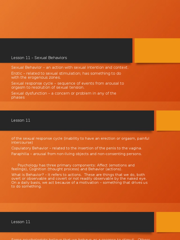 Understanding Sexual Behaviors | PDF
