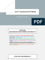 Diversity & Ecosystems: Presented by Mr. M. Martin
