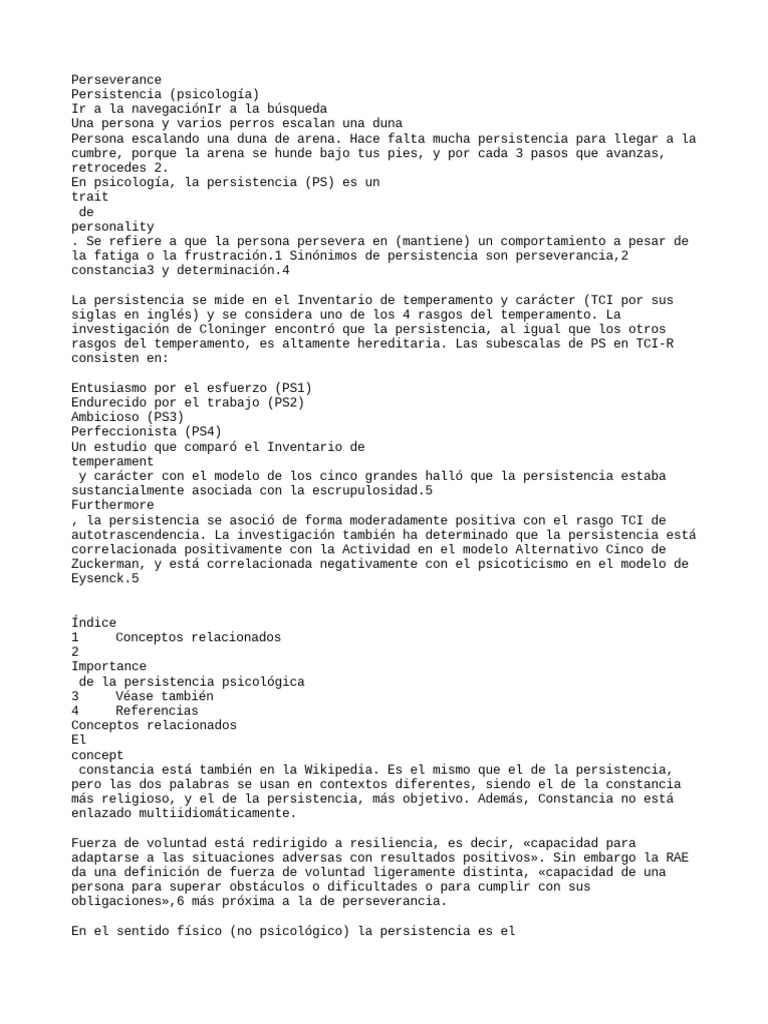 Persever An CIA | PDF | Cognición | Sicología