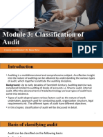 Module - III Classification of Audit