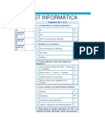 TEST INFORMÁTICA. 1. Es Windows Un Sistema Operativo - 2. Windows Es Un Entorno Cómo Podemos Crear Una Carpeta en Windows