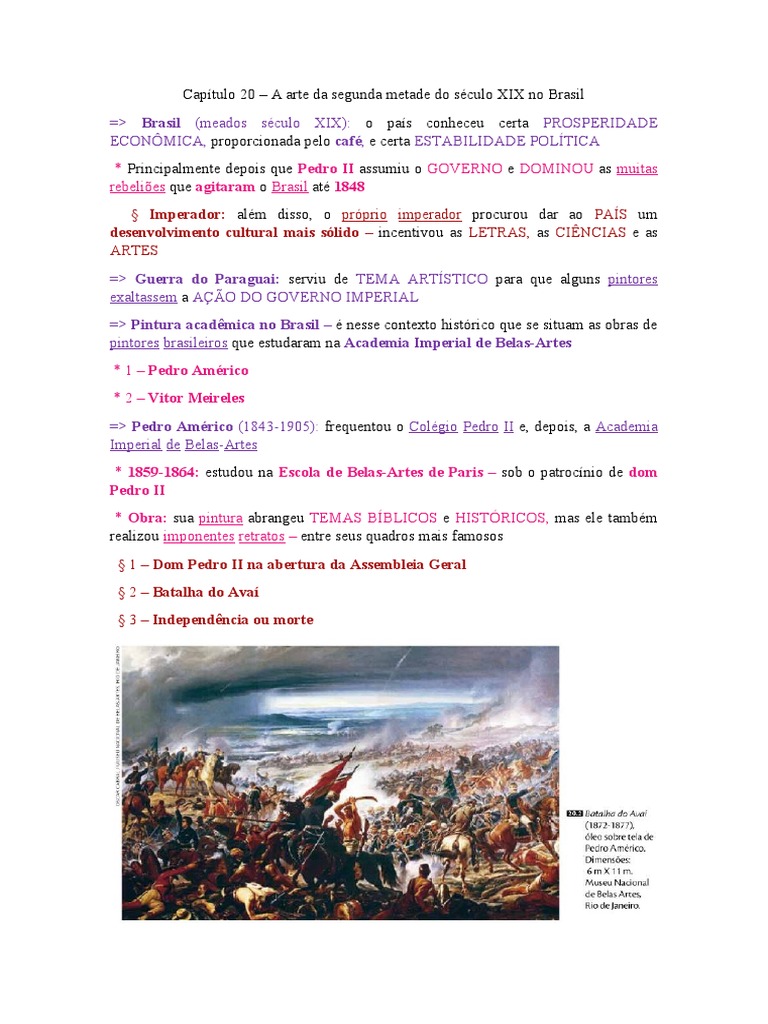 Capítulo 20 - A Arte Da Segunda Metade Do Século XIX No Brasil | PDF