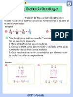 Aritméticas Suma y Resta de Fracciones