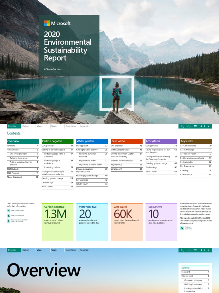 Microsoft 2020 environmental sustainability report pdf