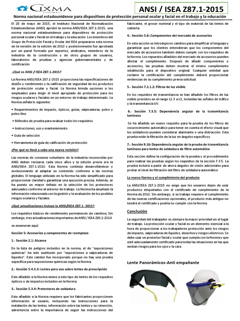 Norma Ansi Z87.1