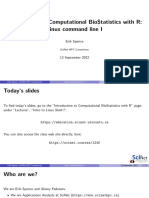 Linux Command Line I: Introduction to Computational BioStatistics with R