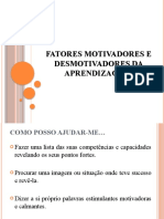 Fatores Motivadores Da Aprendizagem