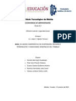 Ada3 - 5 Cuadro Comparativo de Suspensión, Revisión y Terminación y Condiciones Generales Del Trabajo