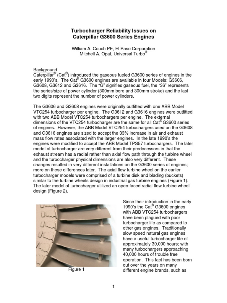 Turbocharger Reliability Issues PDF Turbocharger Engines