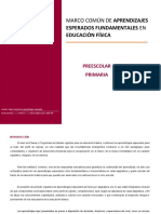 Aprendizajes Fundamentales Educación Física - Preescolar y Primaria