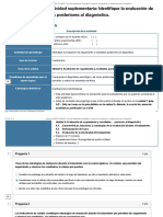 Actividad Suplementaria - Identifique La Evaluación de Seguimiento y Resultados Posteriores Al Diagnóstico