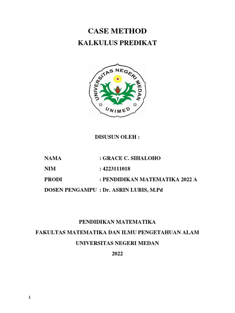 Contoh Case Method di Unimed | PDF