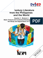 Signed Off 21st Century Literature From The Philippines11 q2 m4 Basic Textual and Contextual Reading Approaching The Study and Appreciation of Culture v3