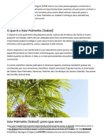 Sabal Ou Saw Palmetto - para Que Serve e Como Tomar