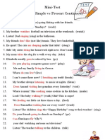 40 Questions Simple Present Vs Present Continuous Grammar Drills Tests Warmers Coolers Writing Creat - 135040