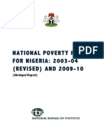 National Poverty Rates For Nigeria 2003-04 (Revised) and 2009-10
