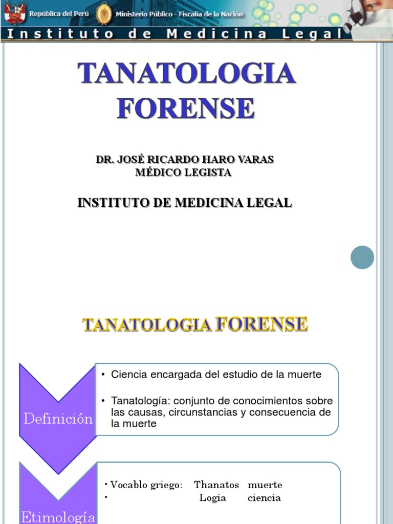 Tanatología Forense: Estudio de la Muerte | PDF | Jurisprudencia médica ...