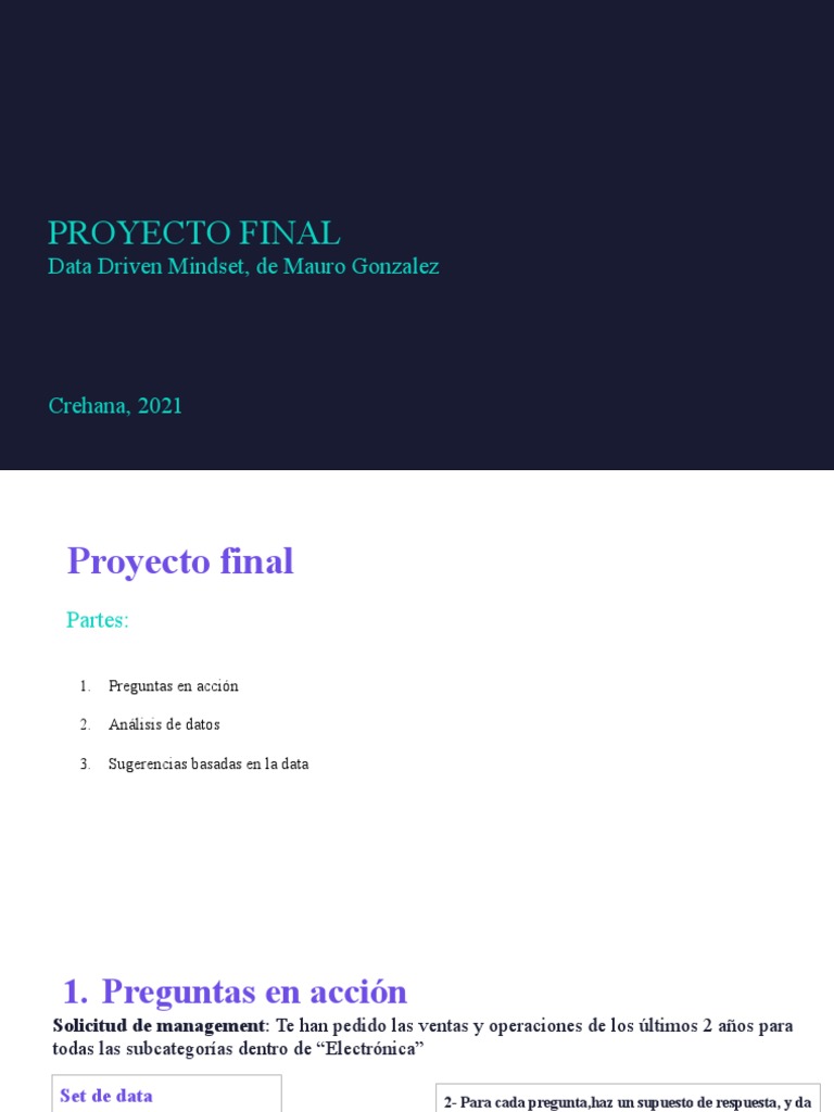Plantilla Proyecto Final Data Driven Mindset | PDF | Economias | Business