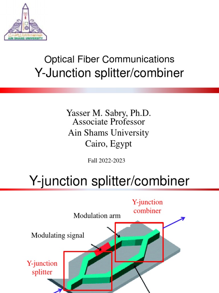 Lecture4 Y Junctions PDF Optical Fiber Radiation