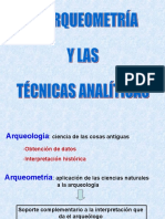 La Arqueometría y Las Técnicas Analíticas