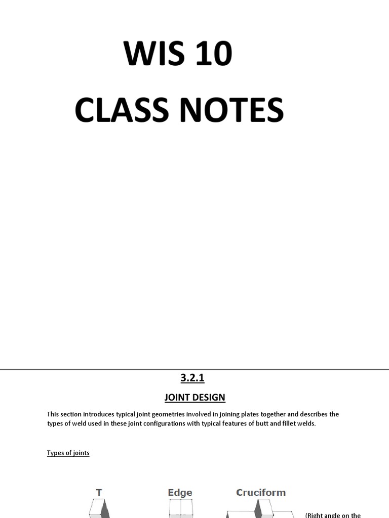 CSWIP 3.2.1 Class Notes | PDF