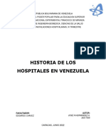 Ensayo Sobre La Historia de Los Hospitales en Venezuela. Jose N. Hernandez
