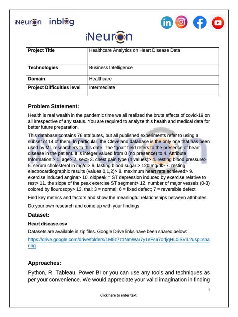 Healthcare Data Analysis Project | PDF | Heart | Business Intelligence