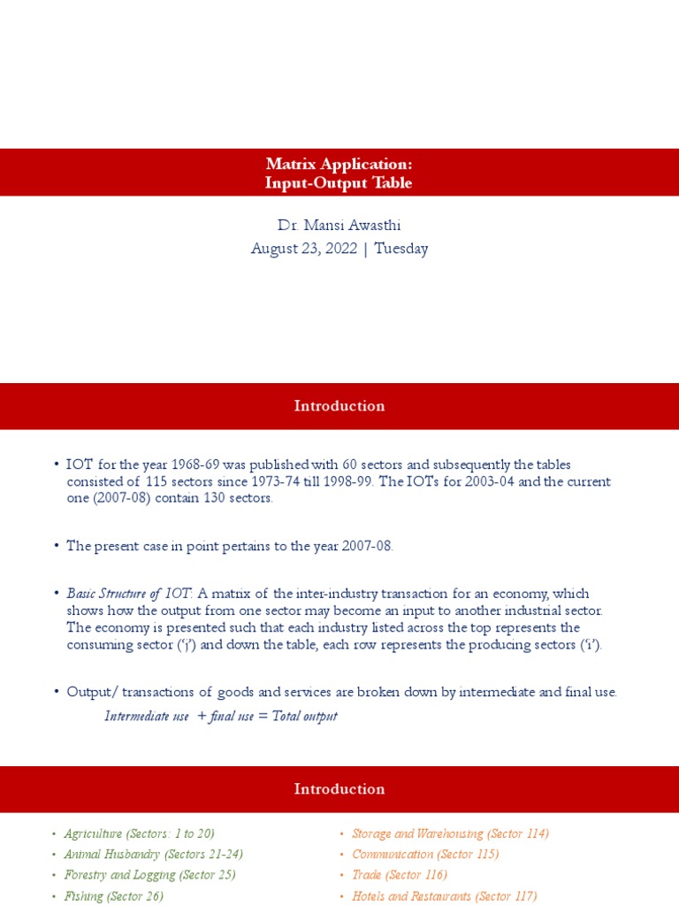 Matrix Application PDF