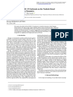 The Effect of The Covid 19 Outbreak On The Turkish Diesel Consumption Volatility Dynamics