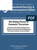 The Rising Threat of Domestic Terrorism, A Review of The Federal Response To Domestic Terrorism and The Spread of Extremist Content On Social Media