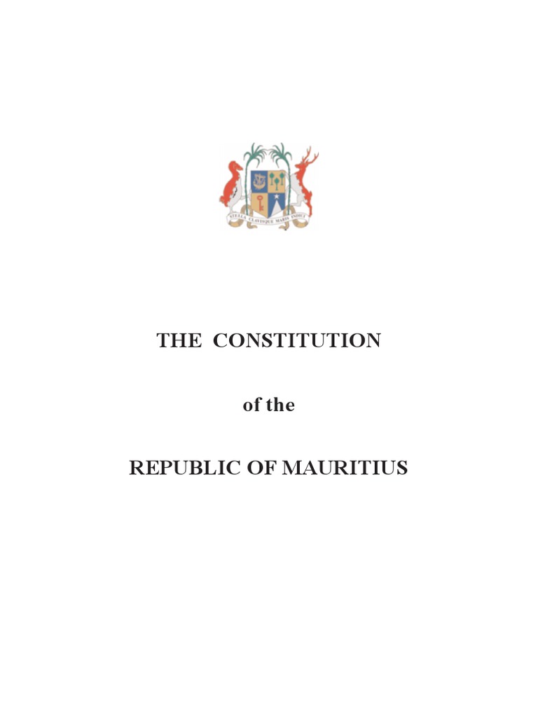 Constitution of Mauritius PDF Arrest Detention (Imprisonment)