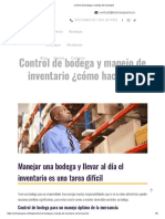 Control de Bodega y Manejo de Inventario