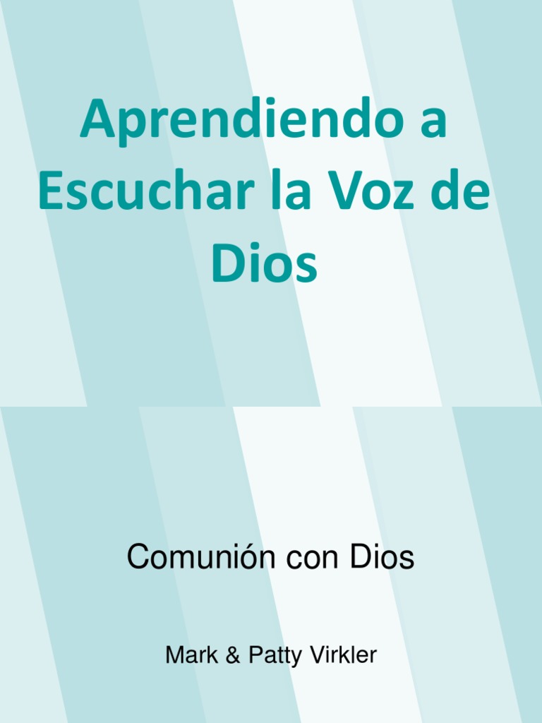 Aprendiendo A Escuchar La Voz de Dios | PDF