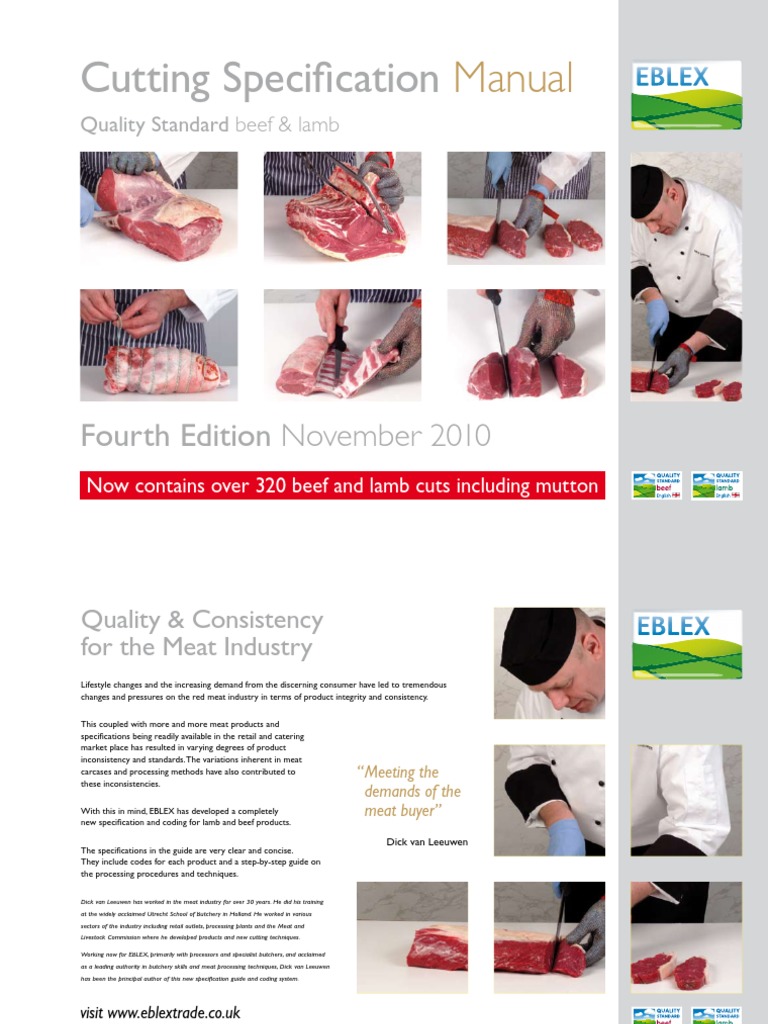 Beef and Lamb Cutting Specifications | PDF | Chuck Steak | Steak