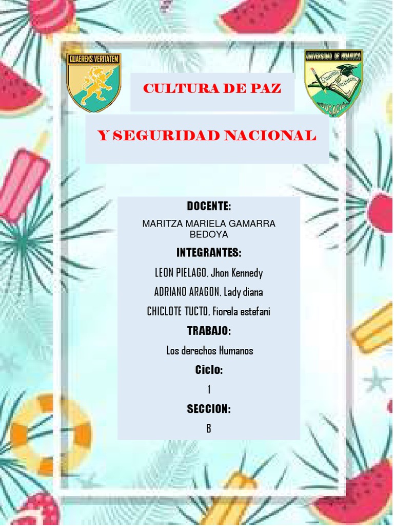 Derechos Humanos y Cultura de Paz | PDF