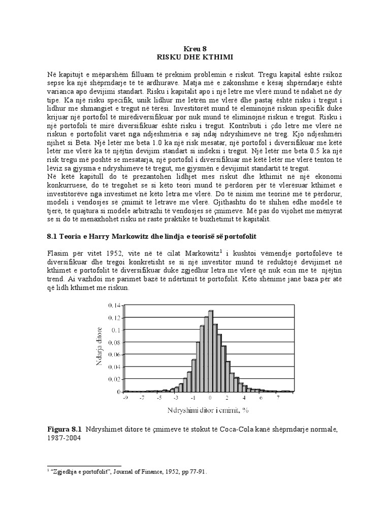 Kreu 8-Risku Dhe Kthimi | PDF
