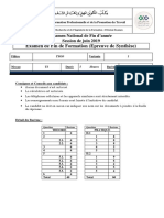 Examen de Fin de Formation (Epreuve de Synthèse)