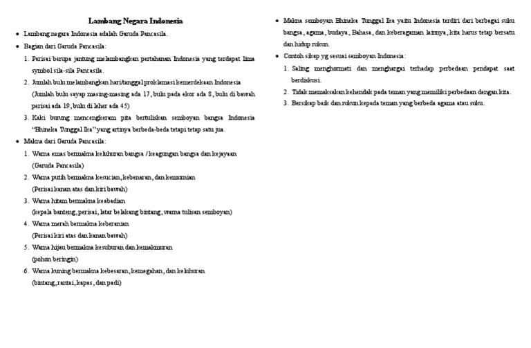 Lambang Negara Indonesia | PDF