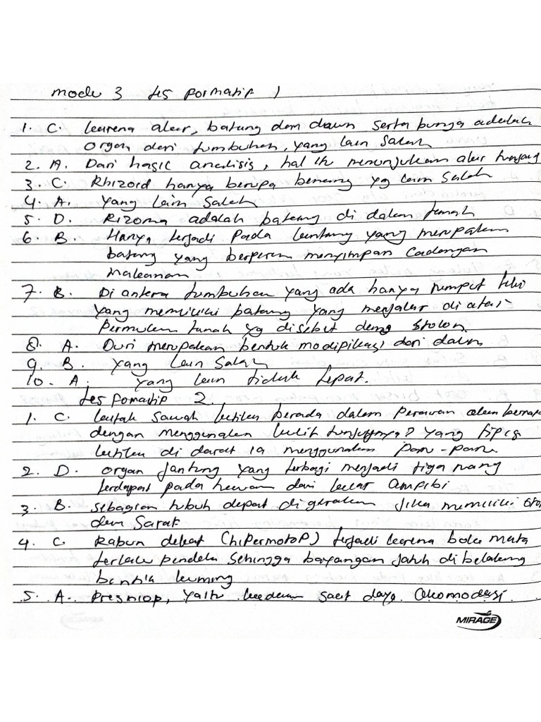 Tes Formatif Modul 2 Dan 3 | PDF