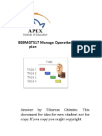 BSBMGT517 Manage Operational Plan
