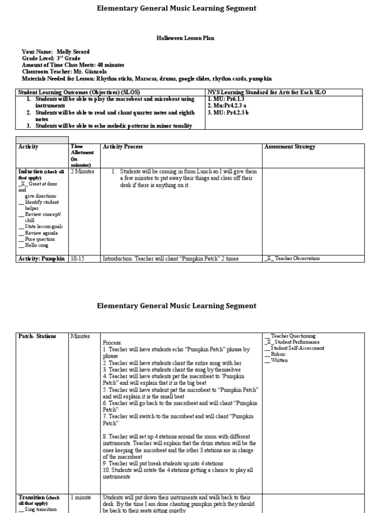3rd Grade Halloween Lesson | PDF | Teachers | Teaching