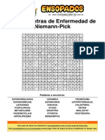 Sopa de Letras de Enfermedad de Niemann Pick