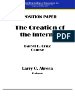 Daryll B Cruz Position-Paper (The Creation of Internet)