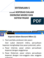 Pertemuan 5: Teori Koperasi Dalam Ekonomi Mikro Dan Sistem Pasar