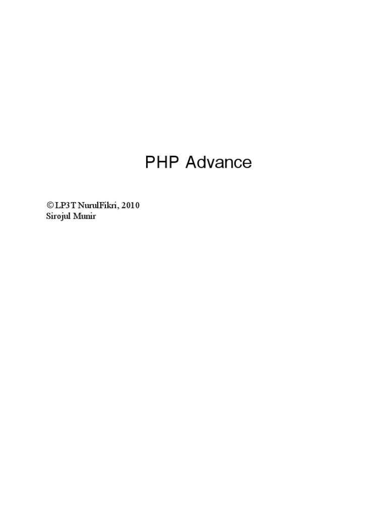 9 Modul PHP Advance | PDF | Bisnis