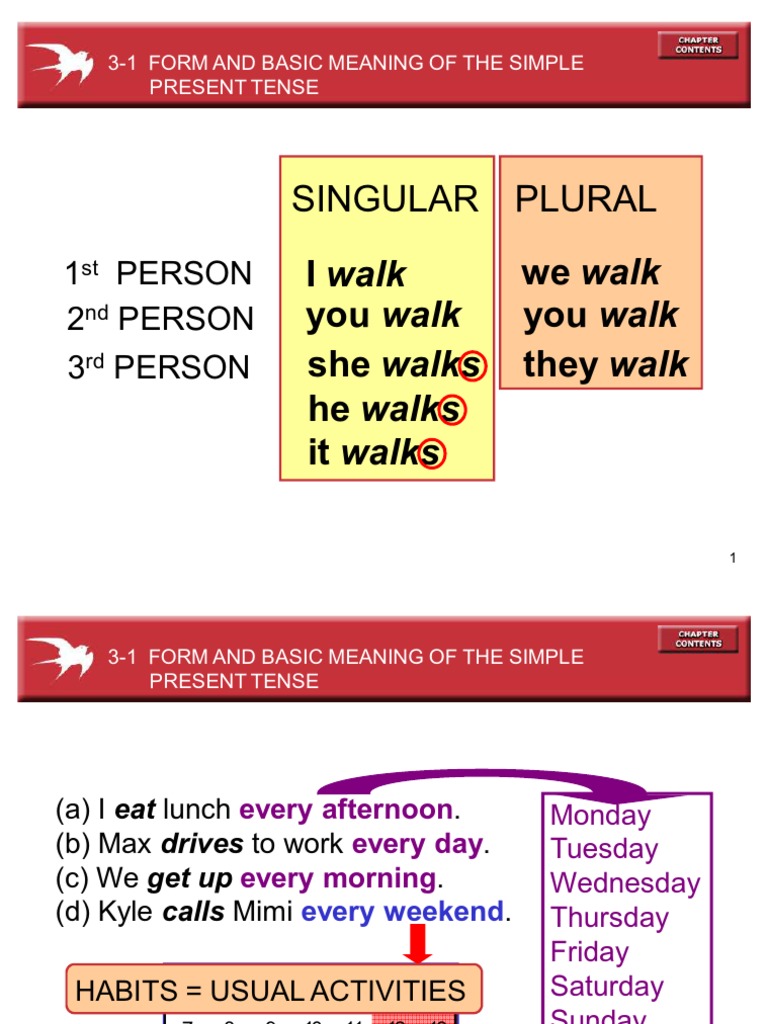 Simple Present Tense | PDF | Languages | Language Arts & Discipline
