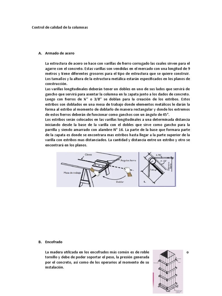 Control de Calidad en Columnas de Concreto | PDF | Hormigón | Materiales